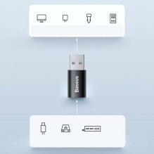 Baseus keitiklis Ingenuity serija Mini OTG adapteris USB-A 3.1 kištukas į Type-C lizdą Blue (ZJJQ000103) Baseus keitiklis Ingenuity serija Mini OTG adapteris USB-A 3.1 kištukas į Type-C lizdą Blue (ZJJQ000103)