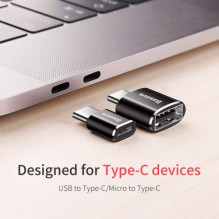 Baseus Converter USB Female To Type-C Male Black (CATOTG-01) Baseus Converter USB Female To Type-C Male Black (CATOTG-01)