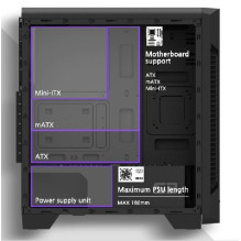 PC case S3 ATX Mid Tower PC Case 120mm fan