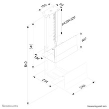 Neomounts PCH H:39-54cm B:13-23cm Max.30KG Schw. Neomounts PCH H:39-54cm B:13-23cm Max.30KG Schw.