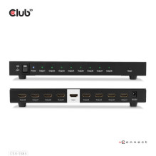 Club3D HDMI skirstytuvas 1 Eingang - 8 Ausgänge 4K60Hz UHD mažmeninė prekyba
