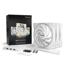 be quiet! LIGHT WINGS balti 140mm PWM didelės spartos 3x Gehäuselüfter ARGB