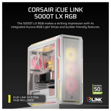 CORSAIR Geh Midi 5000T LX RGB (Tempered Glass) balta CORSAIR Geh Midi 5000T LX RGB (Tempered Glass) balta