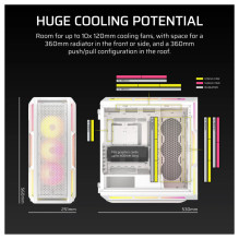 CORSAIR Geh Midi 5000T LX RGB (Tempered Glass) White CORSAIR Geh Midi 5000T LX RGB (Tempered Glass) White