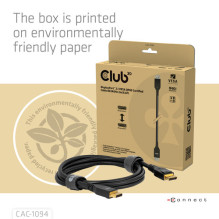 Club3D DP-Kabel 2.1 DP80 zertifiziert 2m 10K / 8K / 4K St / St mažmeninė prekyba Club3D DP-Kabel 2.1 DP80 zertifiziert 2m 10K / 8K / 4K St / St mažmeninė prekyba