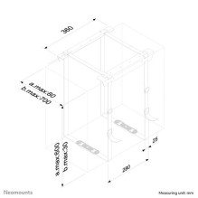 Neomounts PCH H:3-60cm B:8-70cm Max.20KG Schw. Neomounts PCH H:3-60cm B:8-70cm Max.20KG Schw.