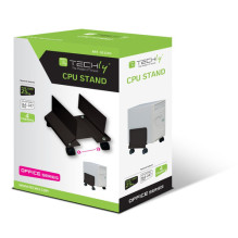 Techly PC vežimėlis su ratukais, metalinis, Black