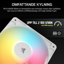 Corsair RS Series RS120-R ARGB PWM-Lüfter - 3er-Pack, 120 mm, weiß