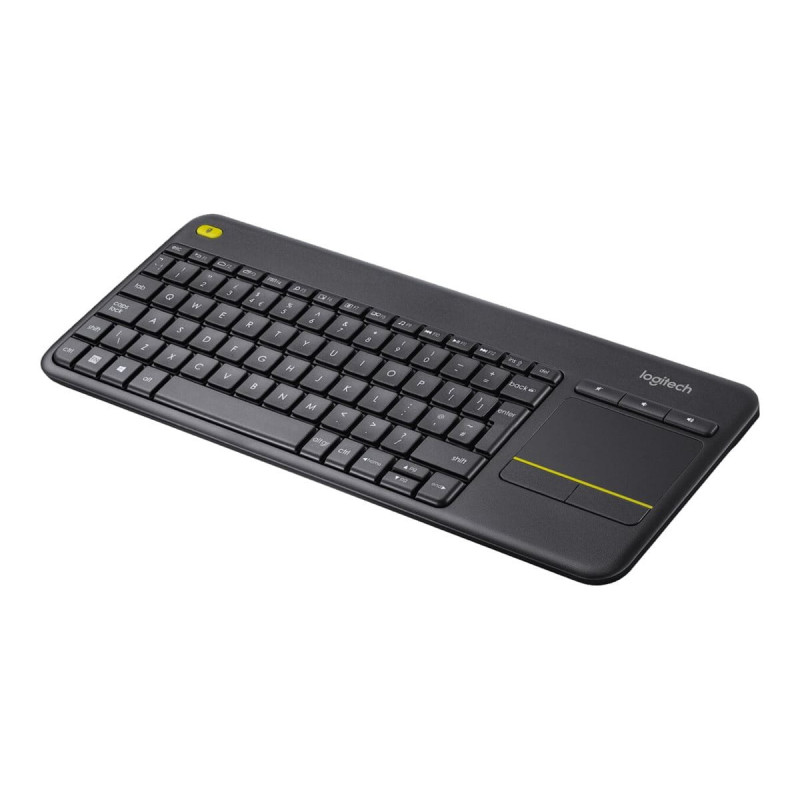 Bevielė jutiklinė klaviatūra Logitech K400 Plus (Black, Vokiečių išdėstymas)
