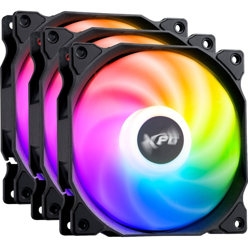 Lüfter XPG VENTO 120 (120mm ARGB PWM ventiliatorius 3er) Juoda mažmeninė prekyba