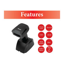 Equip 2D-Barcodescanner Laser Wireless / 2.4GHz+BT+Hlt grau