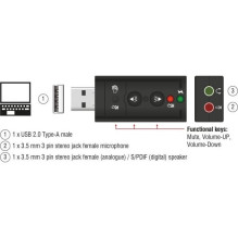 DELOCK Sound Adapter extern USB2.0 Virtual 7.1 24Bit 96kHz DELOCK Sound Adapter extern USB2.0 Virtual 7.1 24Bit 96kHz