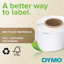 DYMO LW-Kunststoff-Etiketten 19x64mm 2x450 St weiß nuolatinis DYMO LW-Kunststoff-Etiketten 19x64mm 2x450 St weiß nuolatinis