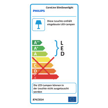 PHI DN145B LED20S / 840 PSD-E II WH LED-SlimDownlight, CoreLine, 2100 lm Ra 80, ne PHI DN145B LED20S / 840 PSD-E II WH LED-SlimDownlight, CoreLine, 2100 lm Ra 80, ne