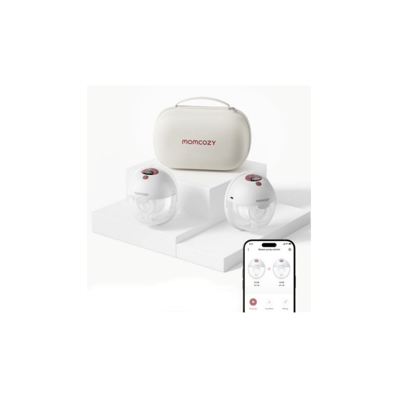Pientraukis - Momcozy M5 Dvigubas Elektrinis, 180ml Talpa, USB Įkrovimas, Raudona
