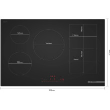 Bosch 6 serija PVW81CHB1E kaitlentė Juoda Įmontuojama 80 cm Zonos indukcinė kaitlentė 5 zona(-os) Bosch 6 serija PVW81CHB1E kaitlentė Juoda Įmontuojama 80 cm Zonos indukcinė kaitlentė 5 zona(-os)