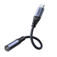 Joyroom Adapter DAC Type-C to 3.5mm Mini Jack, 60W, 0.14m, Black (SY-C01) Joyroom Adapter DAC Type-C to 3.5mm Mini Jack, 60W, 0.14m, Black (SY-C01)