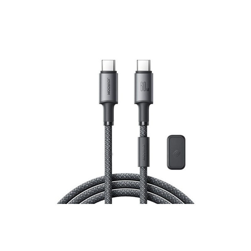 Joyroom Cable Type-C - Type-C A50 Unlimited Series, 60W, 480mb / s, 1.2m with Magnetic Organizer, Gray