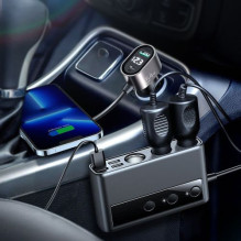 Joyroom Car Charger 9-in-1, (C+U+U+U+U+U+ 3 cigarette lighter socket) 154W, Black (JR-CL06) Joyroom Car Charger 9-in-1, (C+U+U+U+U+U+ 3 cigarette lighter socket) 154W, Black (JR-CL06)