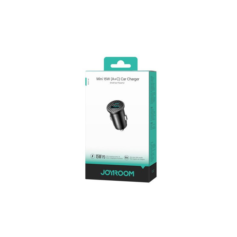 Joyroom Car Charger Mini, C+U, 15W, Black (JR-CCN16)