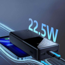 Joyroom Power Bank with Digital Display C+U+U, PD 22.5W, 20000 mAh with Micro-USB input, Black (JR-QP192) Joyroom Power Bank with Digital Display C+U+U, PD 22.5W, 20000 mAh with Micro-USB input, Black (JR-QP192)