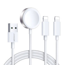 Joyroom Wireless Charger 3-in-1 Qi+Lightning+Lightning cable for iPhone and Apple Watch All Series with USB cable 1.2m, 