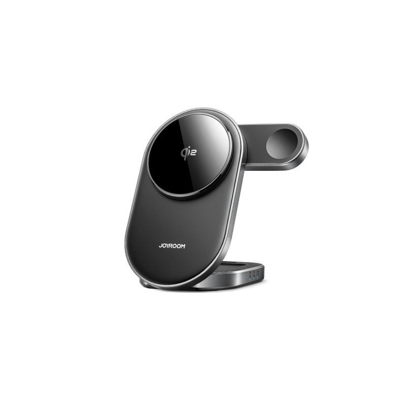 Joyroom Wireless Charger 3-in-1, for iPhone, Apple Watch and AirPods All Series Cable, 15W, Black (JR-W17)