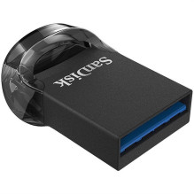 USB atmintinė SanDisk Ultra Fit USB 3.1, juoda sp., 64 GB USB atmintinė SanDisk Ultra Fit USB 3.1, juoda sp., 64 GB