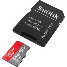 Atminties kortelė SanDisk Ultra, 64 GB Atminties kortelė SanDisk Ultra, 64 GB