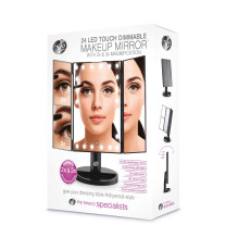 Rio MMFD-EU / 1,6 24 LED Touch Dimmable Makeup Mirror, Black