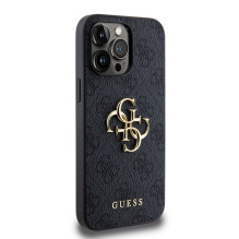 Dėklas Guess PU 4G Metal Logo Apple iPhone 14 Pro Max pilkas Dėklas Guess PU 4G Metal Logo Apple iPhone 14 Pro Max pilkas