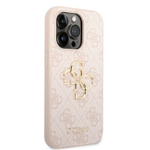 Case Guess PU 4G Metal Logo Apple iPhone 14 Pro Max pink Case Guess PU 4G Metal Logo Apple iPhone 14 Pro Max pink