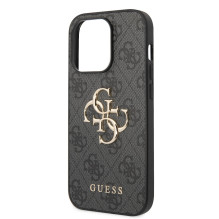 Case Guess PU 4G Metal Logo Apple iPhone 14 Pro gray Case Guess PU 4G Metal Logo Apple iPhone 14 Pro gray