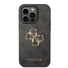 Case Guess PU 4G Metal Logo Apple iPhone 14 Pro gray Case Guess PU 4G Metal Logo Apple iPhone 14 Pro gray