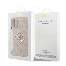 Case Guess PU 4G Metal Logo Apple iPhone 17 pink Case Guess PU 4G Metal Logo Apple iPhone 17 pink