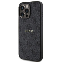 Case Guess PU Leather 4G Colored Ring MagSafe Apple iPhone 15 Pro Max black Case Guess PU Leather 4G Colored Ring MagSafe Apple iPhone 15 Pro Max black