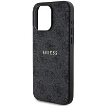 Case Guess PU Leather 4G Colored Ring MagSafe Apple iPhone 15 Pro Max black Case Guess PU Leather 4G Colored Ring MagSafe Apple iPhone 15 Pro Max black