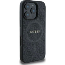 Case Guess PU Leather 4G Colored Ring MagSafe Apple iPhone 16 Pro black Case Guess PU Leather 4G Colored Ring MagSafe Apple iPhone 16 Pro black