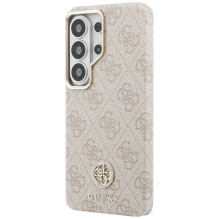 Dėklas Guess PU Leather 4G Strass Logo Gold Frame Magnetic Samsung S948 S26 Ultra rožinis Dėklas Guess PU Leather 4G Strass Logo Gold Frame Magnetic Samsung S948 S26 Ultra rožinis