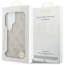 Dėklas Guess PU Leather 4G Strass Logo Gold Frame Magnetic Samsung S948 S26 Ultra rožinis Dėklas Guess PU Leather 4G Strass Logo Gold Frame Magnetic Samsung S948 S26 Ultra rožinis
