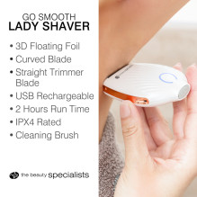 Rio SHSH-WH-BOT-EU / 1.0 Go Smooth Lady Shaver, White