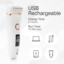 Rio SHLD-EU / 1.2 Go Smooth Vet &amp; Dry Lady Shaver, White