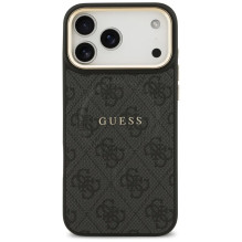 Dėklas Guess PU Leather 4G Gold Frame MagSafe Apple iPhone 17 Pro Max juodas Dėklas Guess PU Leather 4G Gold Frame MagSafe Apple iPhone 17 Pro Max juodas