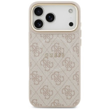 Dėklas Guess PU Leather 4G Gold Frame MagSafe Apple iPhone 17 Pro Max rožinis Dėklas Guess PU Leather 4G Gold Frame MagSafe Apple iPhone 17 Pro Max rožinis