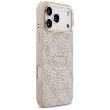 Dėklas Guess PU Leather 4G Gold Frame MagSafe Apple iPhone 17 Pro Max rožinis Dėklas Guess PU Leather 4G Gold Frame MagSafe Apple iPhone 17 Pro Max rožinis