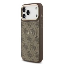 Dėklas Guess PU Leather 4G Gold Frame MagSafe Apple iPhone 17 Pro Max rudas Dėklas Guess PU Leather 4G Gold Frame MagSafe Apple iPhone 17 Pro Max rudas
