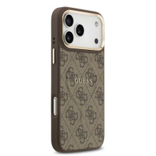 Case Guess PU Leather 4G Gold Frame MagSafe Apple iPhone 17 Pro Max brown Case Guess PU Leather 4G Gold Frame MagSafe Apple iPhone 17 Pro Max brown