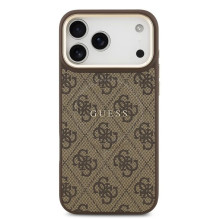 Dėklas Guess PU Leather 4G Gold Frame MagSafe Apple iPhone 17 Pro Max rudas Dėklas Guess PU Leather 4G Gold Frame MagSafe Apple iPhone 17 Pro Max rudas