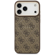 Case Guess PU Leather 4G Gold Frame MagSafe Apple iPhone 17 Pro brown Case Guess PU Leather 4G Gold Frame MagSafe Apple iPhone 17 Pro brown