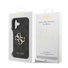 Case Guess PU 4G Metal Logo Apple iPhone 17 gray Case Guess PU 4G Metal Logo Apple iPhone 17 gray